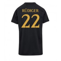 Camiseta Real Madrid Antonio Rudiger #22 Tercera Equipación Replica 2023-24 para mujer mangas cortas